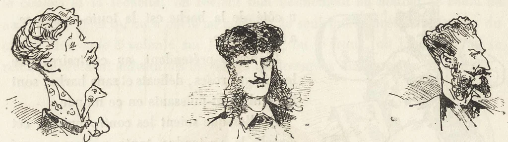 An illustration from La comédie de notre temps ... études au crayon et à la plume, 1874, leaf 109