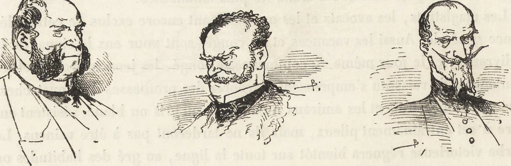 An illustration from La comédie de notre temps ... études au crayon et à la plume, 1874, leaf 109