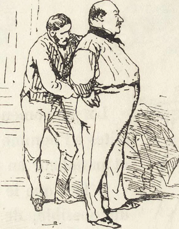 An illustration from La comédie de notre temps ... études au crayon et à la plume, 1874, leaf 117