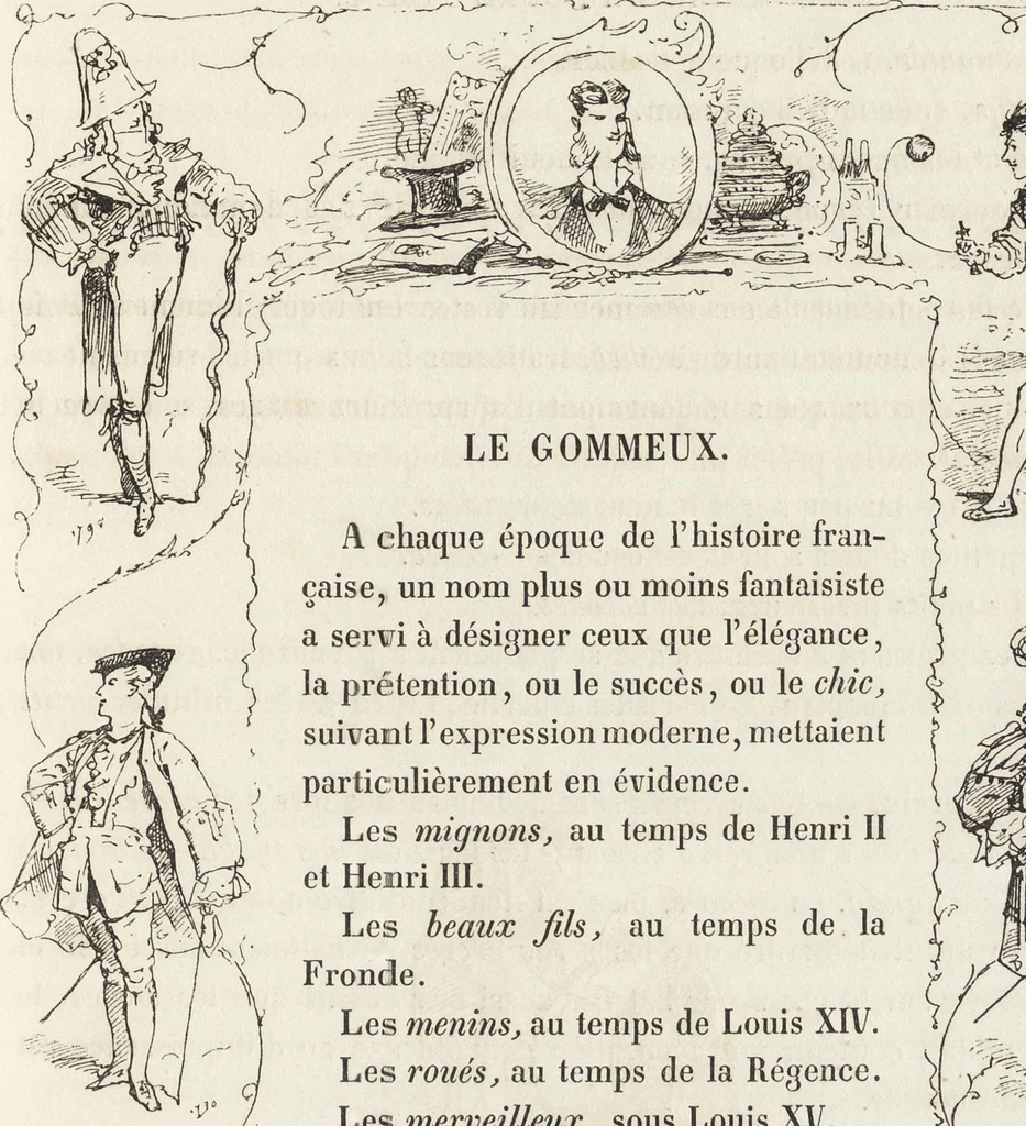 An illustration from La comédie de notre temps ... études au crayon et à la plume, 1874, leaf 122
