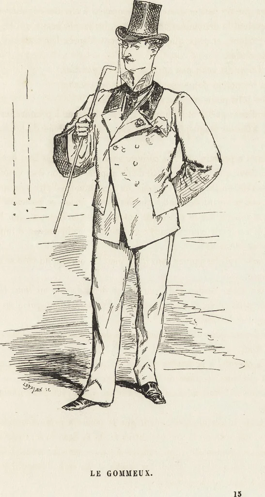 An illustration from La comédie de notre temps ... études au crayon et à la plume, 1874, leaf 124