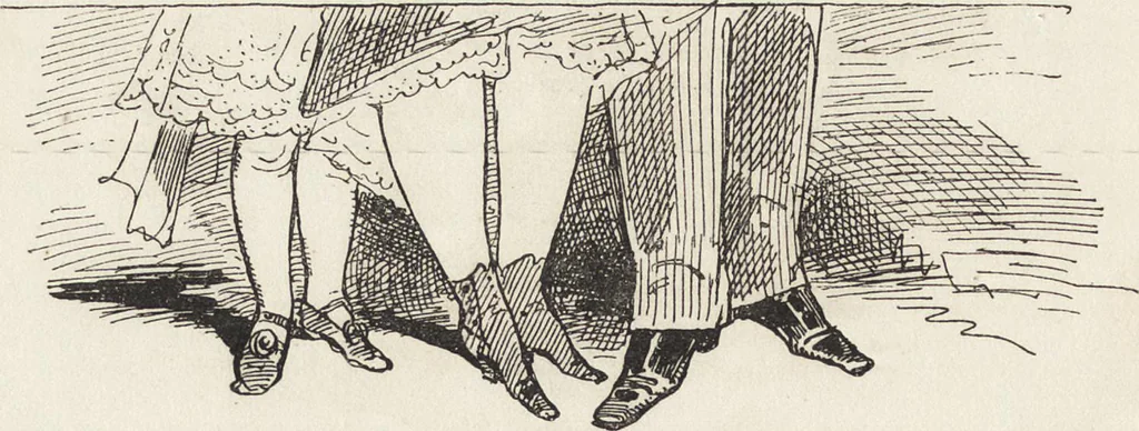 An illustration from La comédie de notre temps ... études au crayon et à la plume, 1874, leaf 133