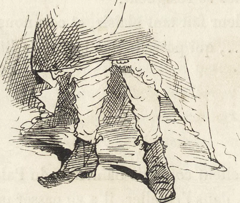 An illustration from La comédie de notre temps ... études au crayon et à la plume, 1874, leaf 135