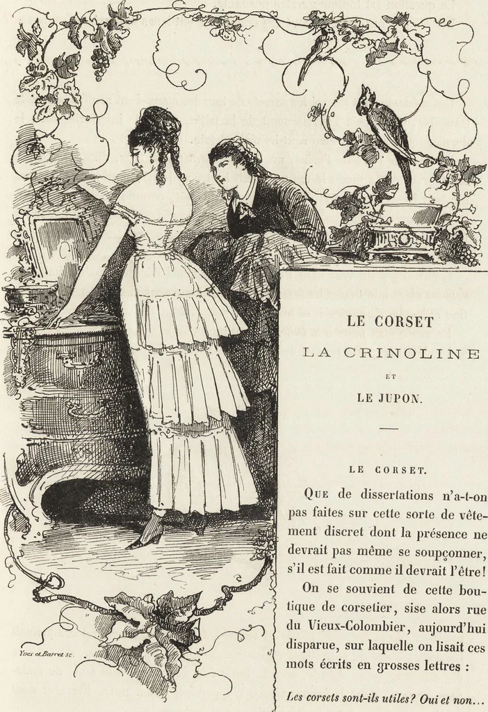 An illustration from La comédie de notre temps ... études au crayon et à la plume, 1874, leaf 136