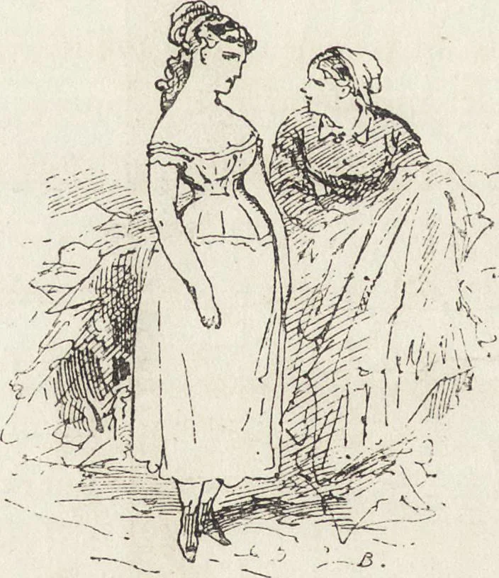 An illustration from La comédie de notre temps ... études au crayon et à la plume, 1874, leaf 137