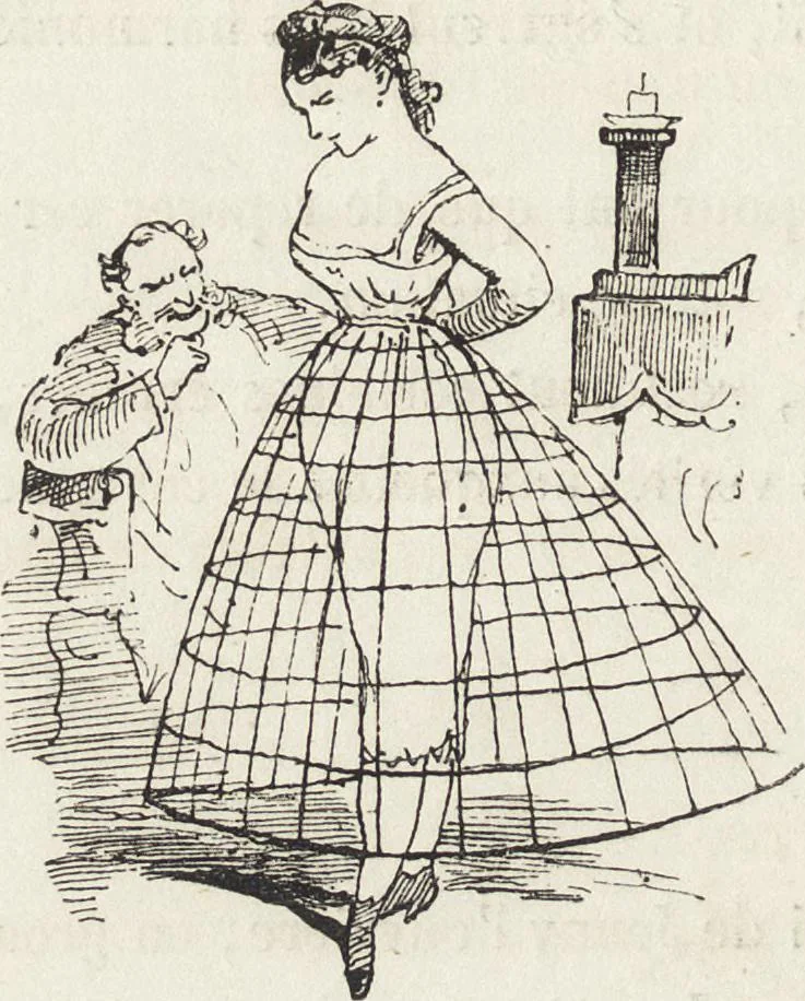 An illustration from La comédie de notre temps ... études au crayon et à la plume, 1874, leaf 141