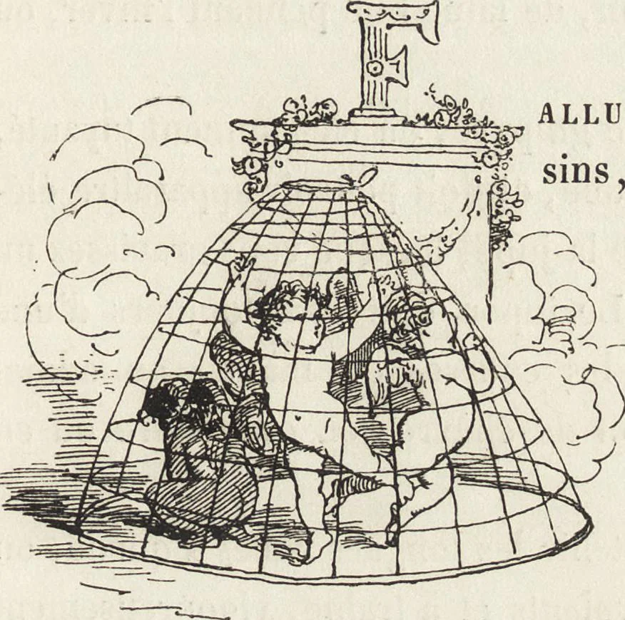 An illustration from La comédie de notre temps ... études au crayon et à la plume, 1874, leaf 148