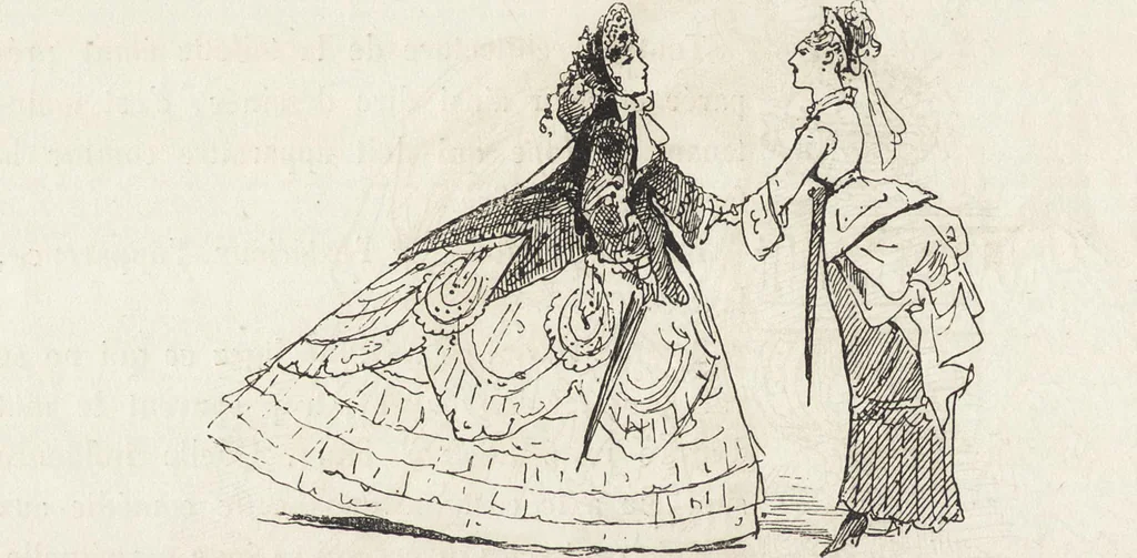 An illustration from La comédie de notre temps ... études au crayon et à la plume, 1874, leaf 151