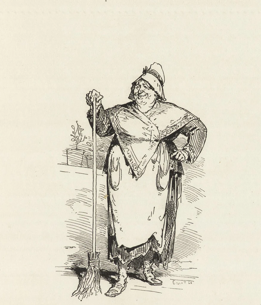 An illustration from La comédie de notre temps ... études au crayon et à la plume, 1874, leaf 166