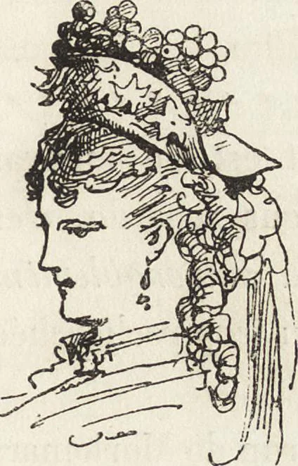 An illustration from La comédie de notre temps ... études au crayon et à la plume, 1874, leaf 170