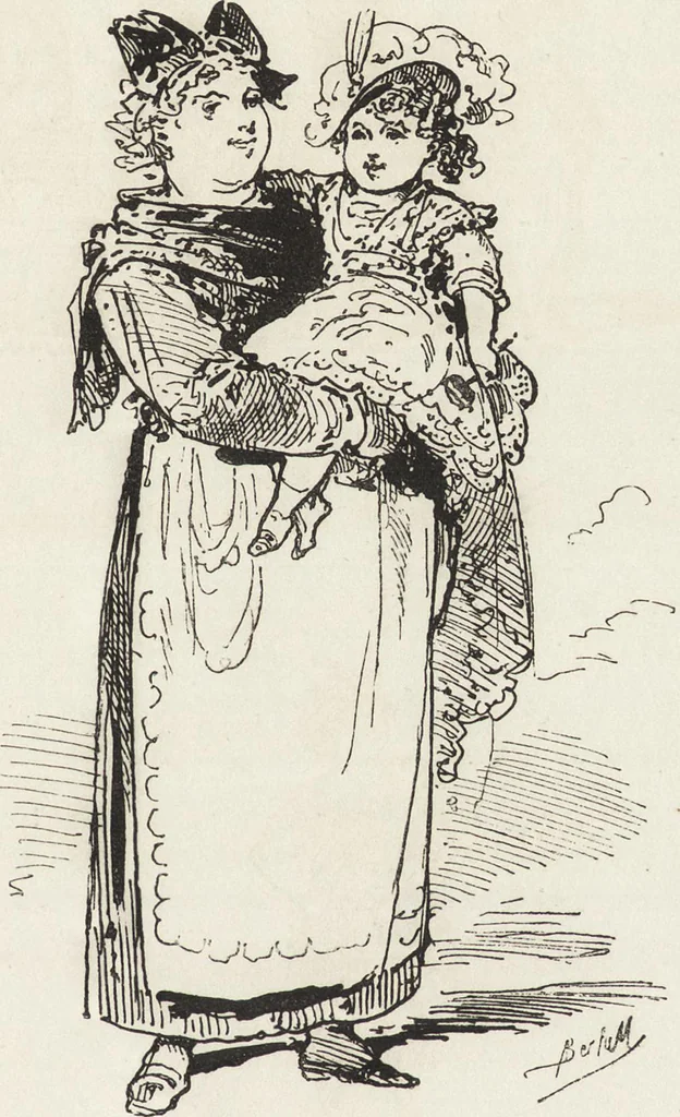 An illustration from La comédie de notre temps ... études au crayon et à la plume, 1874, leaf 186
