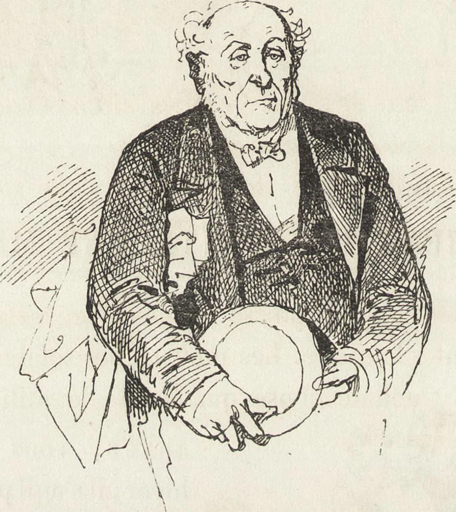 An illustration from La comédie de notre temps ... études au crayon et à la plume, 1874, leaf 193
