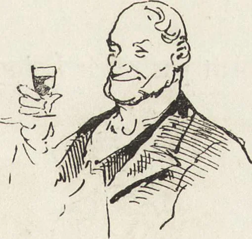 An illustration from La comédie de notre temps ... études au crayon et à la plume, 1874, leaf 196