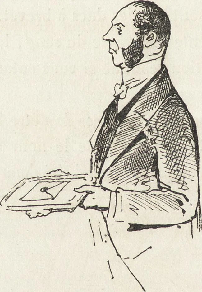 An illustration from La comédie de notre temps ... études au crayon et à la plume, 1874, leaf 199