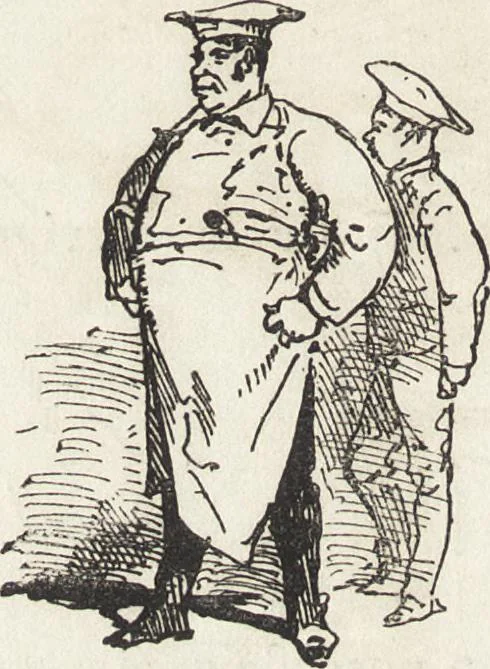An illustration from La comédie de notre temps ... études au crayon et à la plume, 1874, leaf 203
