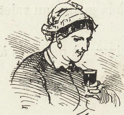 An illustration from La comédie de notre temps ... études au crayon et à la plume, 1874, leaf 211