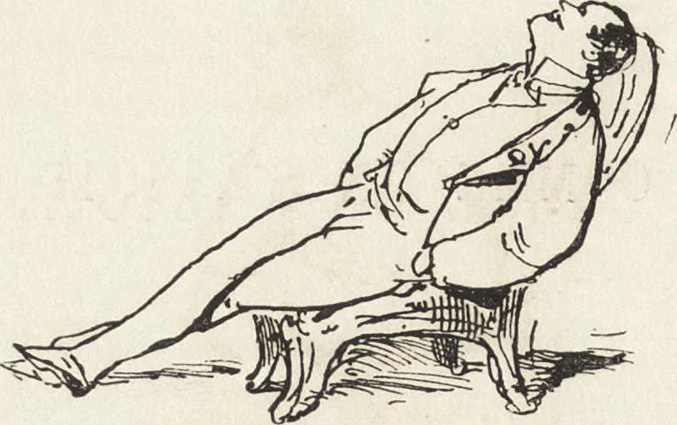 An illustration from La comédie de notre temps ... études au crayon et à la plume, 1874, leaf 227