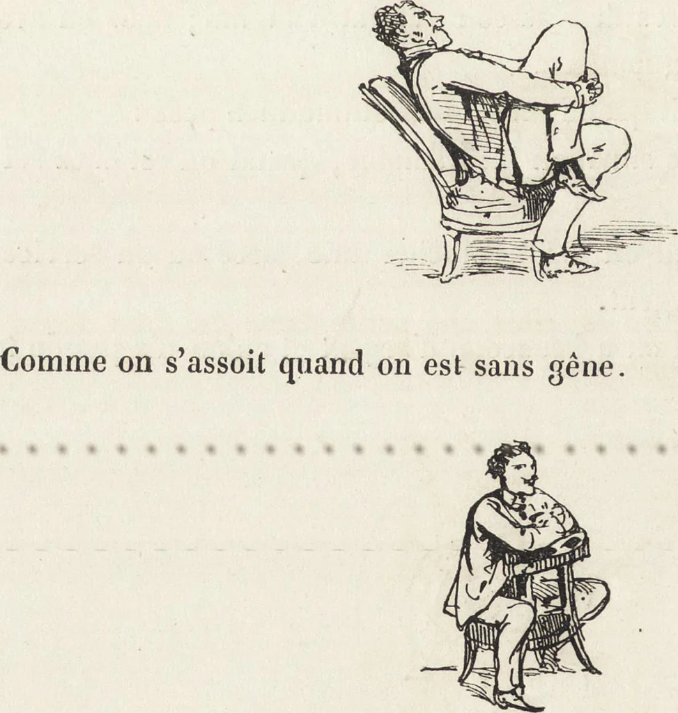 An illustration from La comédie de notre temps ... études au crayon et à la plume, 1874, leaf 227