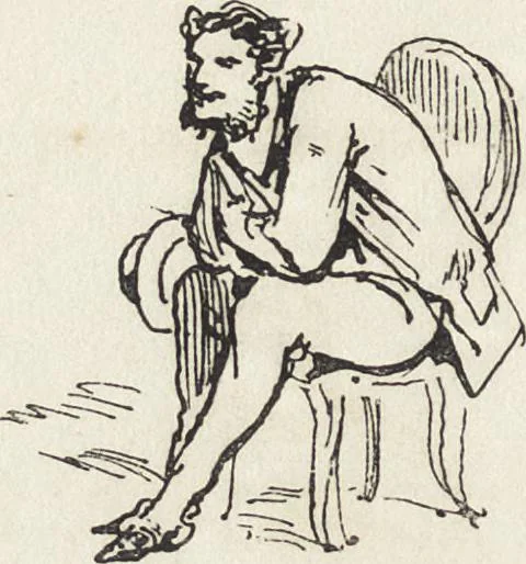 An illustration from La comédie de notre temps ... études au crayon et à la plume, 1874, leaf 229