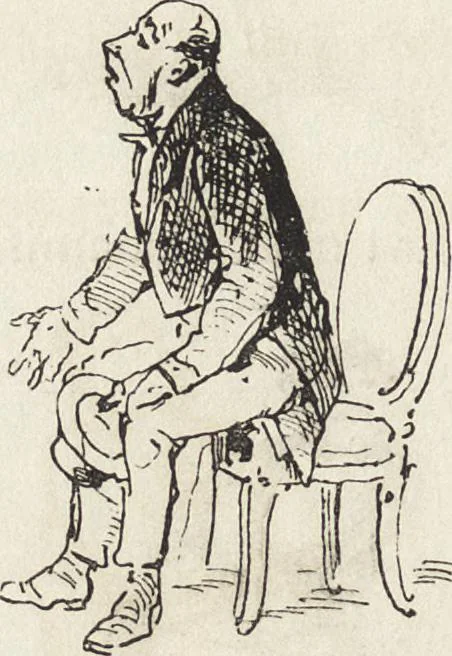 An illustration from La comédie de notre temps ... études au crayon et à la plume, 1874, leaf 229