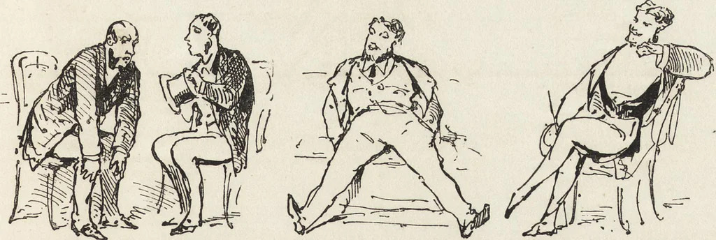 An illustration from La comédie de notre temps ... études au crayon et à la plume, 1874, leaf 230