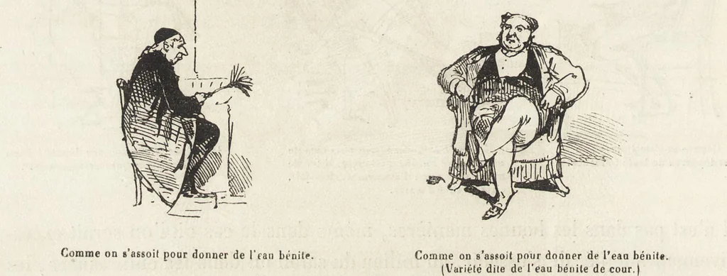 An illustration from La comédie de notre temps ... études au crayon et à la plume, 1874, leaf 231