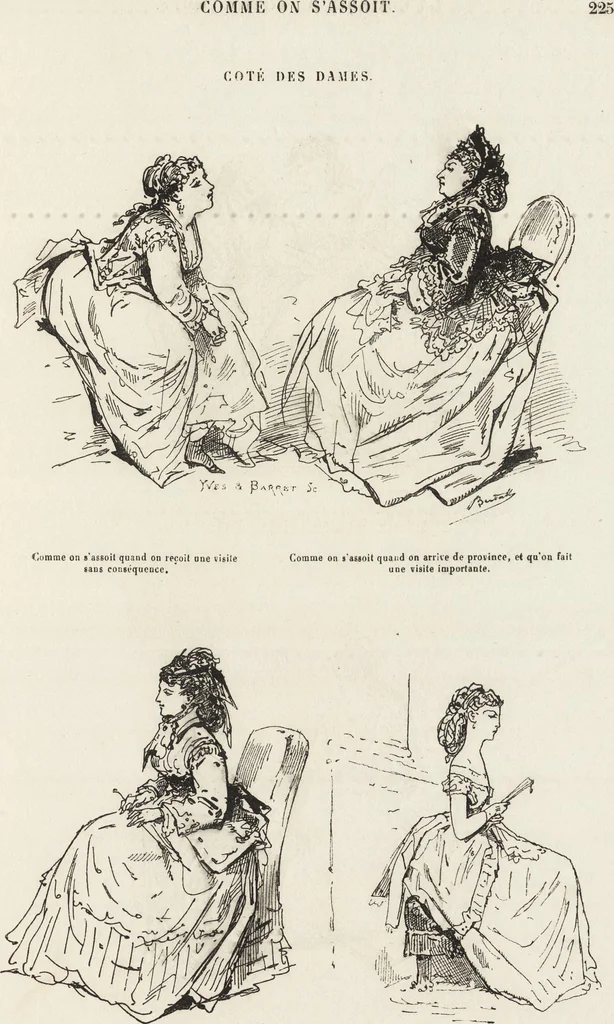 An illustration from La comédie de notre temps ... études au crayon et à la plume, 1874, leaf 236
