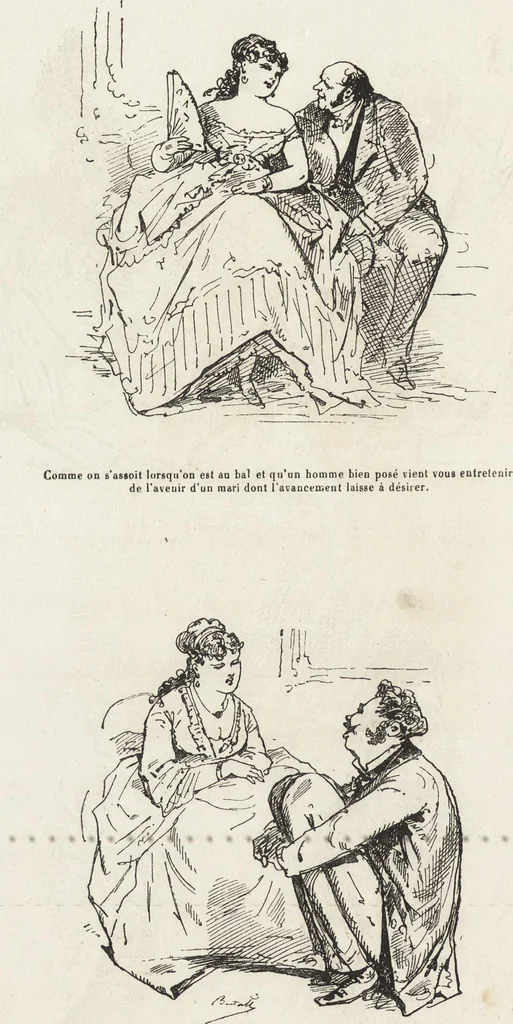 An illustration from La comédie de notre temps ... études au crayon et à la plume, 1874, leaf 237