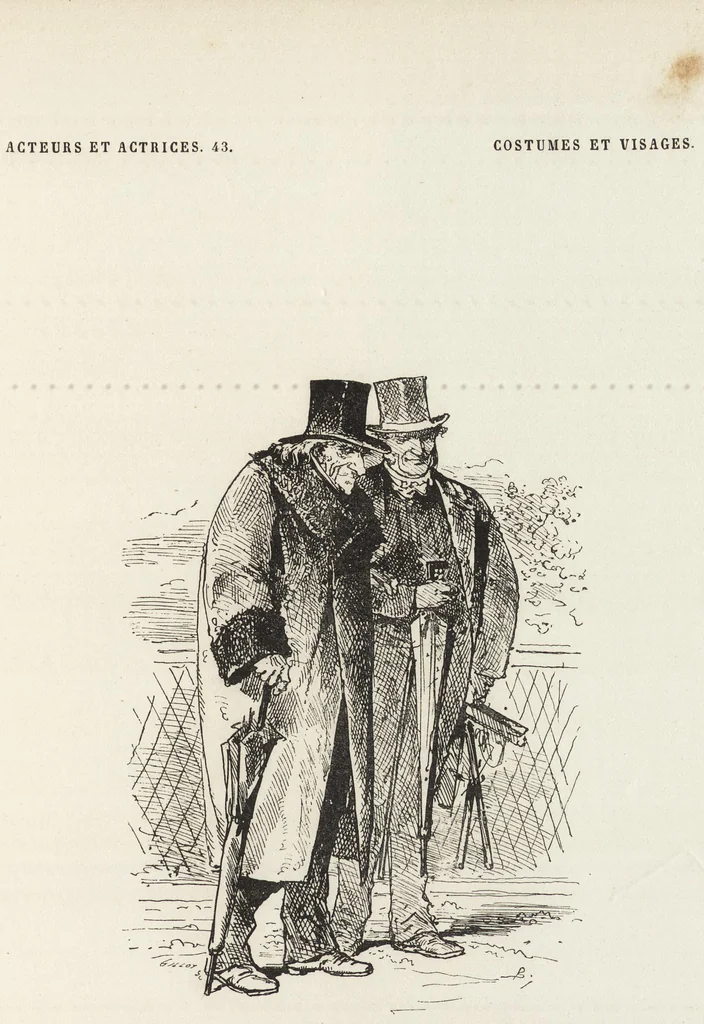 An illustration from La comédie de notre temps ... études au crayon et à la plume, 1874, leaf 246