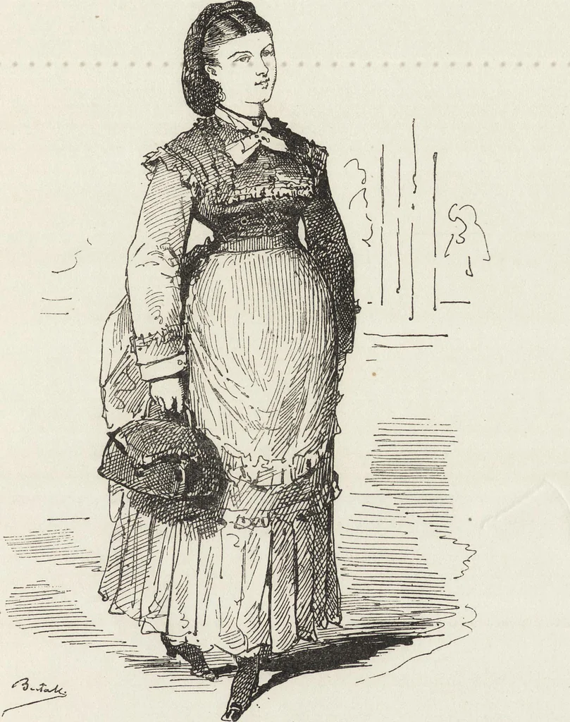An illustration from La comédie de notre temps ... études au crayon et à la plume, 1874, leaf 250