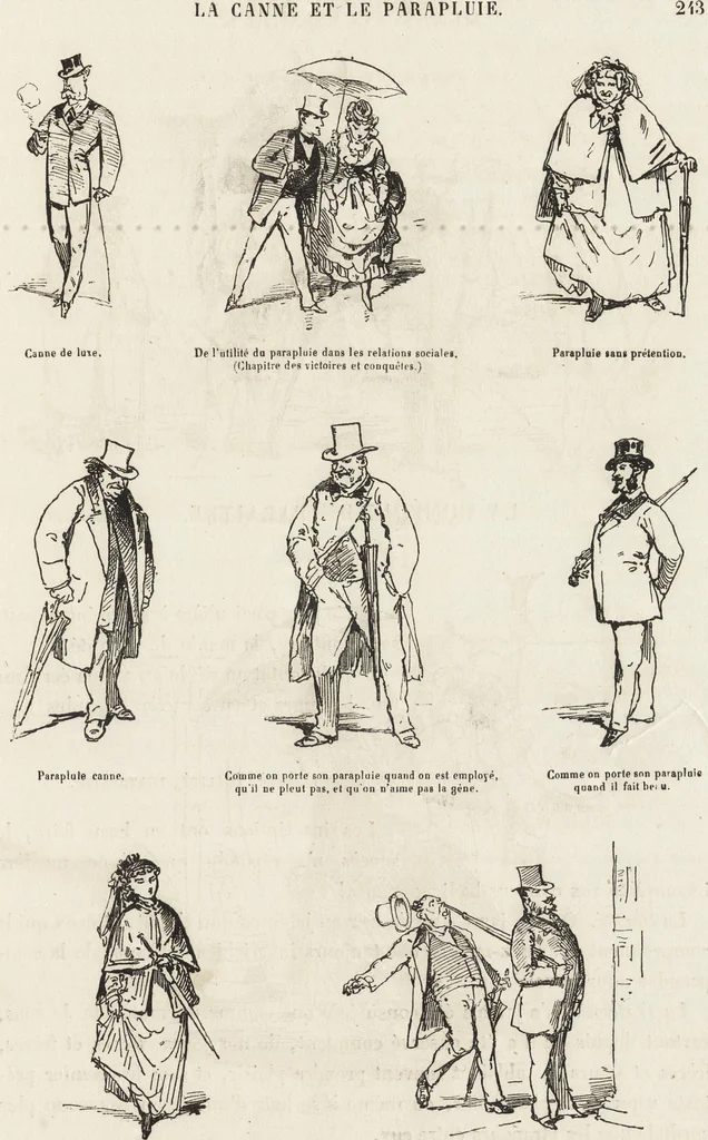 An illustration from La comédie de notre temps ... études au crayon et à la plume, 1874, leaf 254