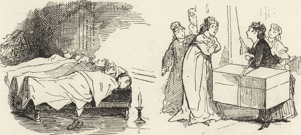 An illustration from La comédie de notre temps ... études au crayon et à la plume, 1874, leaf 271