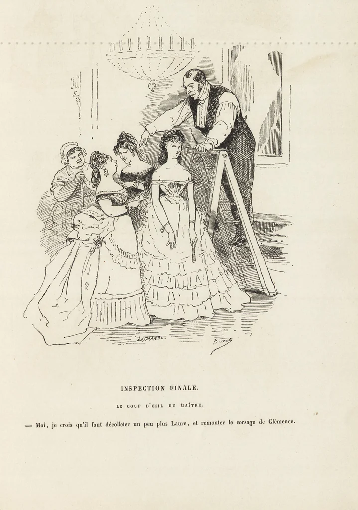An illustration from La comédie de notre temps ... études au crayon et à la plume, 1874, leaf 272