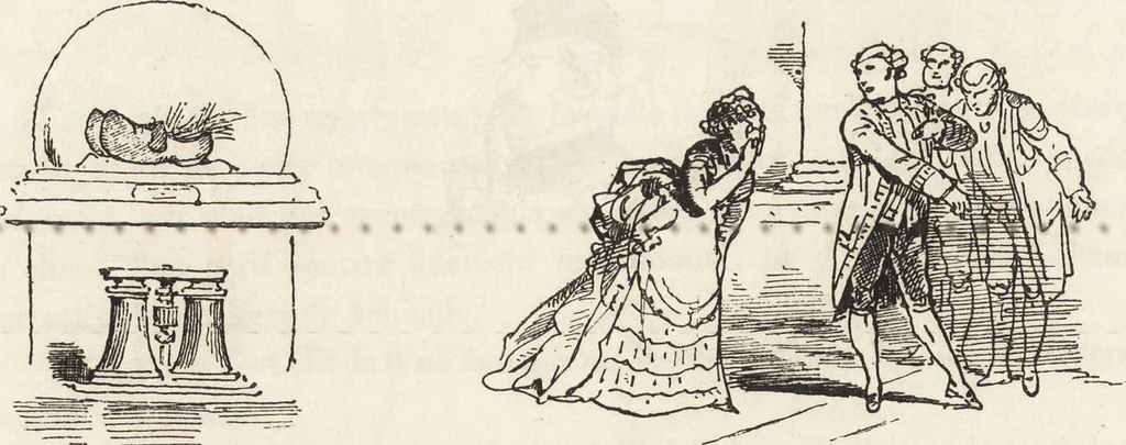 An illustration from La comédie de notre temps ... études au crayon et à la plume, 1874, leaf 303