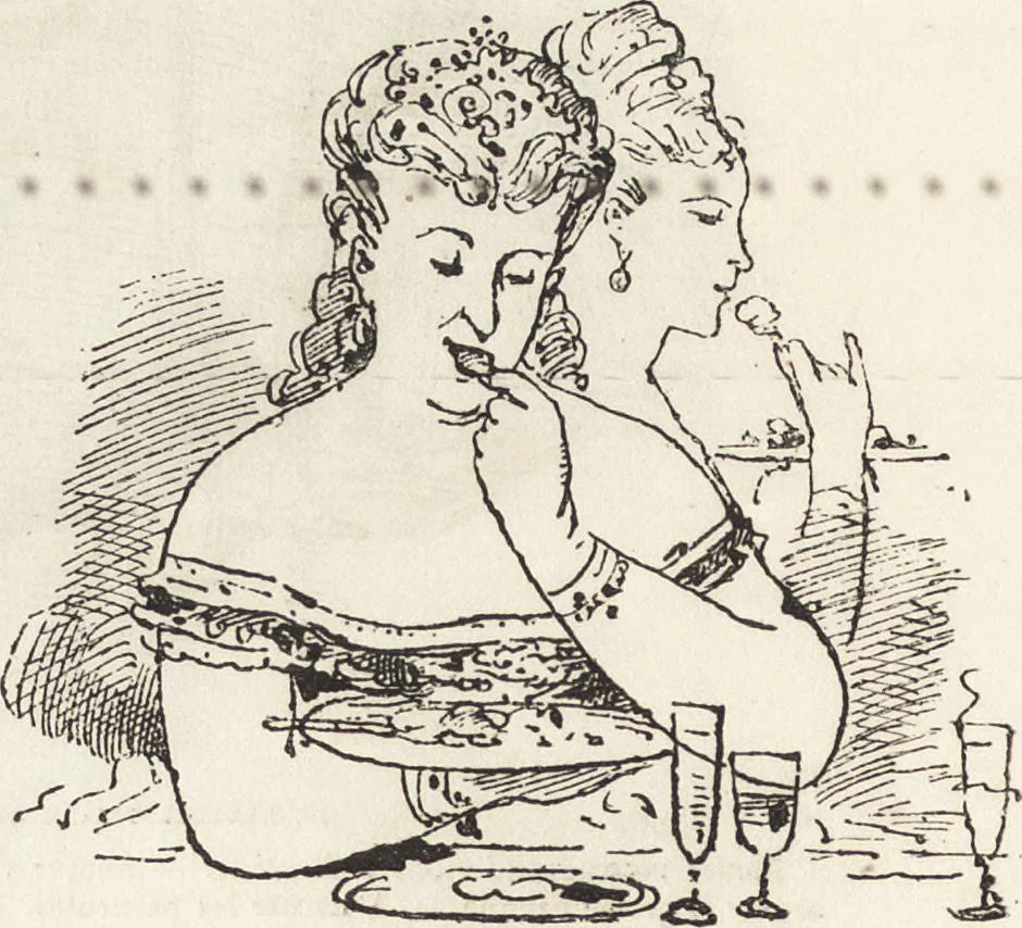An illustration from La comédie de notre temps ... études au crayon et à la plume, 1874, leaf 305