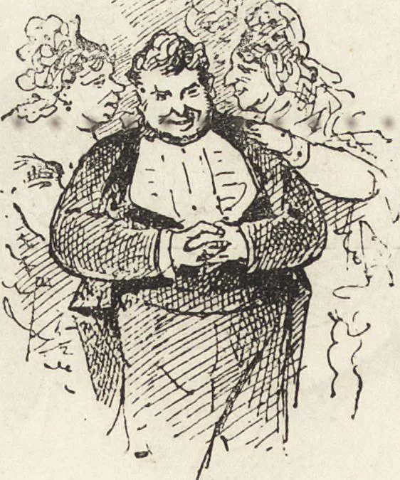 An illustration from La comédie de notre temps ... études au crayon et à la plume, 1874, leaf 309