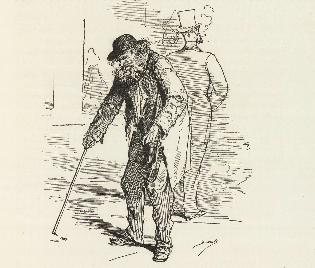 An illustration from La comédie de notre temps ... études au crayon et à la plume, 1874, leaf 314