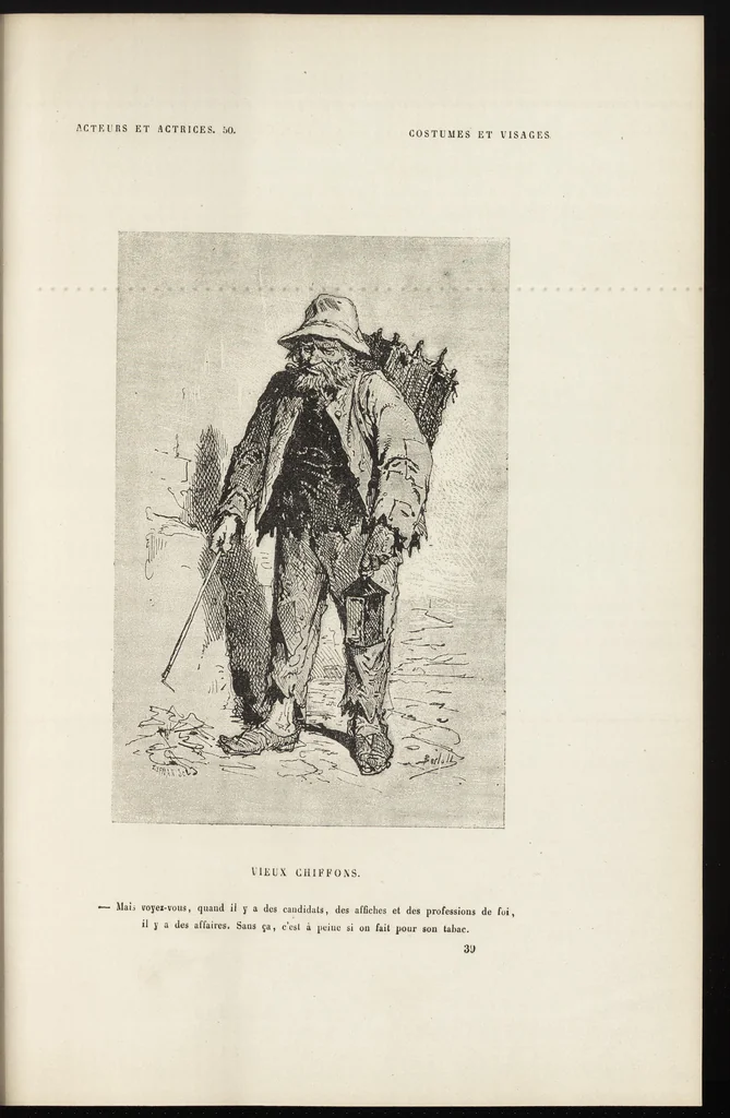 An illustration from La comédie de notre temps ... études au crayon et à la plume, 1874, leaf 316