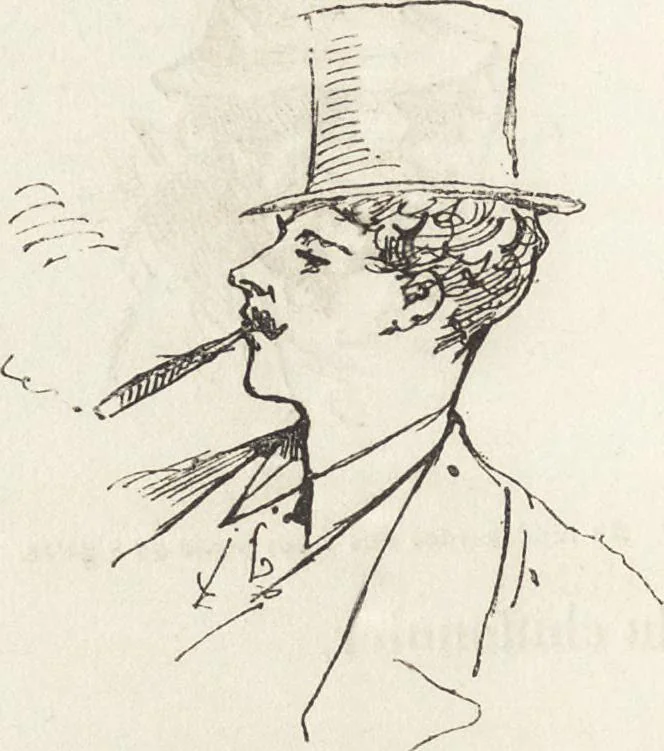 An illustration from La comédie de notre temps ... études au crayon et à la plume, 1874, leaf 319