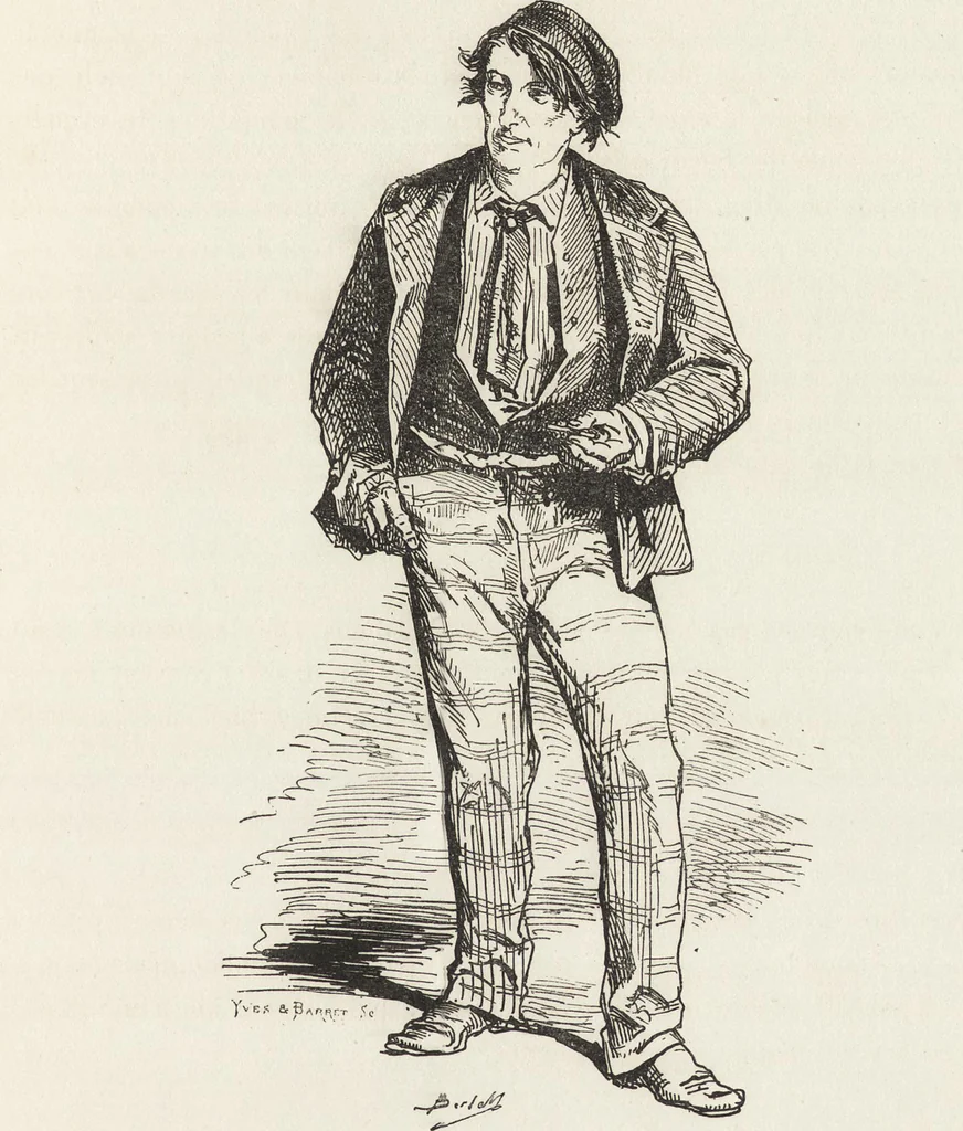 An illustration from La comédie de notre temps ... études au crayon et à la plume, 1874, leaf 32