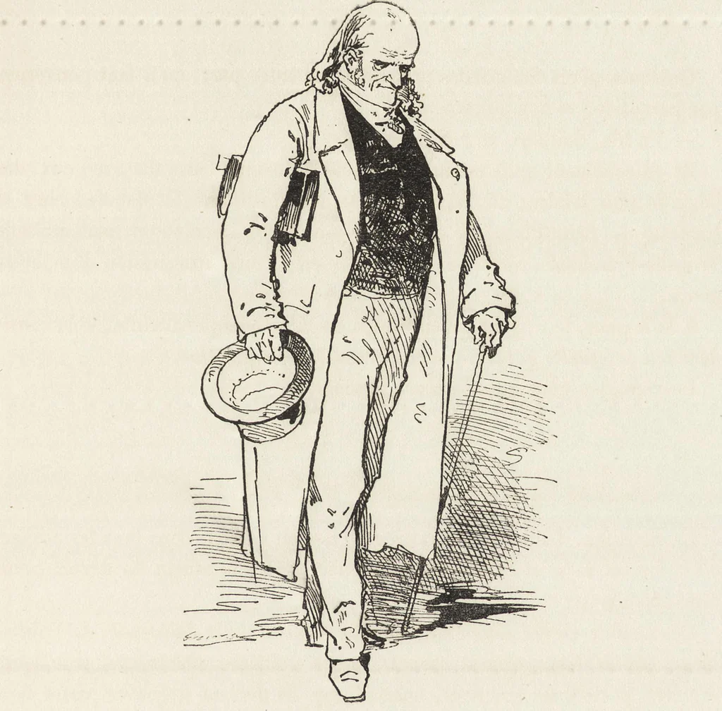 An illustration from La comédie de notre temps ... études au crayon et à la plume, 1874, leaf 330