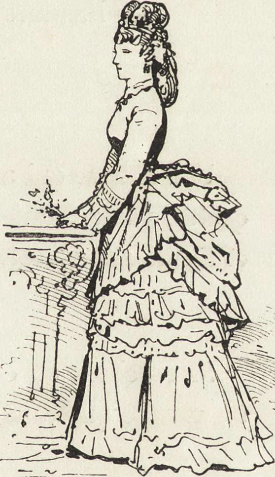 An illustration from La comédie de notre temps ... études au crayon et à la plume, 1874, leaf 34