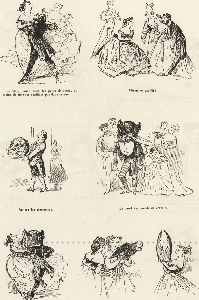 An illustration from La comédie de notre temps ... études au crayon et à la plume, 1874, leaf 365
