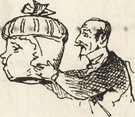 An illustration from La comédie de notre temps ... études au crayon et à la plume, 1874, leaf 369