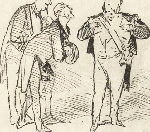 An illustration from La comédie de notre temps ... études au crayon et à la plume, 1874, leaf 37