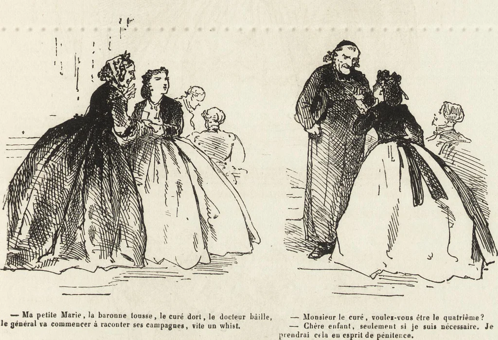An illustration from La comédie de notre temps ... études au crayon et à la plume, 1874, leaf 370