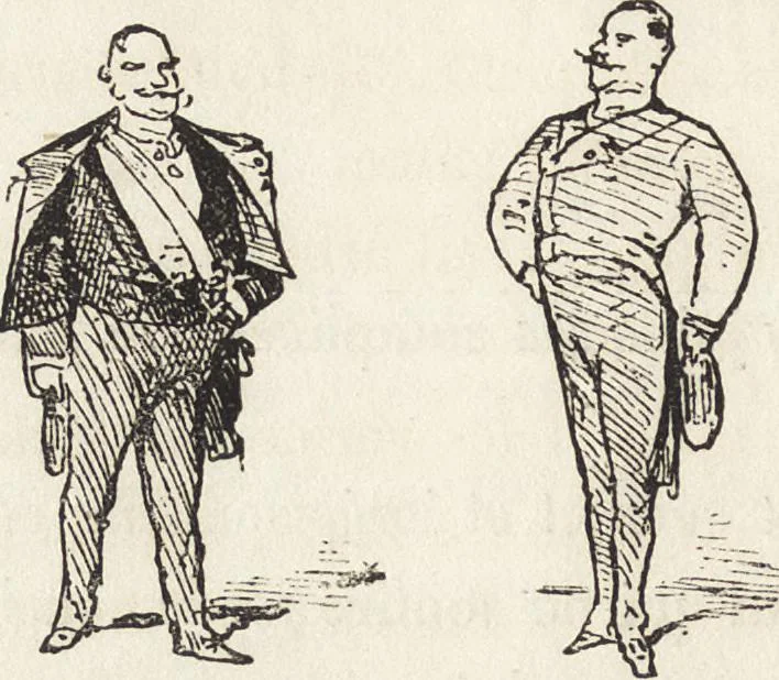 An illustration from La comédie de notre temps ... études au crayon et à la plume, 1874, leaf 39