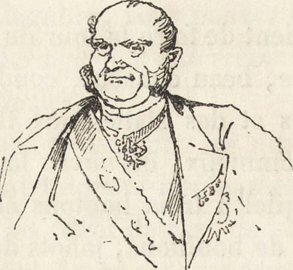 An illustration from La comédie de notre temps ... études au crayon et à la plume, 1874, leaf 41