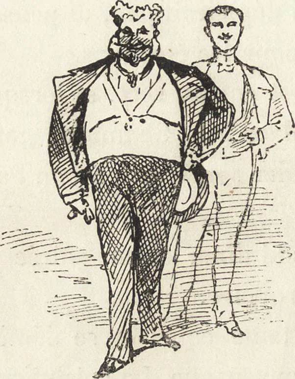 An illustration from La comédie de notre temps ... études au crayon et à la plume, 1874, leaf 427
