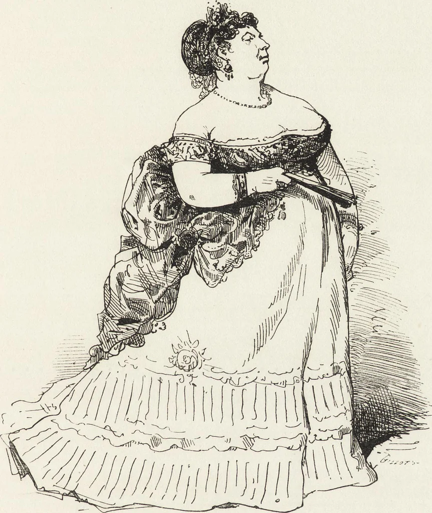 An illustration from La comédie de notre temps ... études au crayon et à la plume, 1874, leaf 432